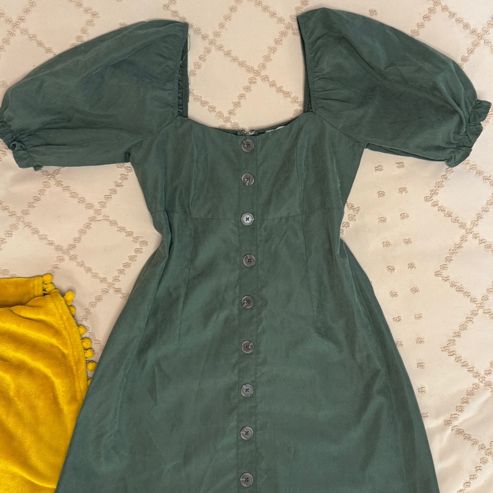 Frank & Oak Forest Green Mini Dress - Picture 2 of 4